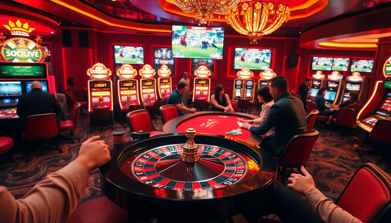 Engage in the thrill of gambling at a casino with Socolive TV streaming live sports matches.